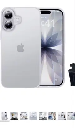 CASEKOO iPhone17 耐衝撃 指紋防止 マットクリア フロスト