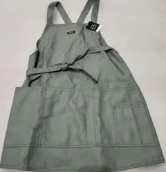 新品タグ付き♪Fashion Apron 花の友 エプロン カーキ　かっこいぃのサムネイル