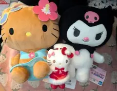 サンリオ　ビッグぬいぐるみ　クロミ　日焼けキティ　ハローキティ　3点　まとめ売り