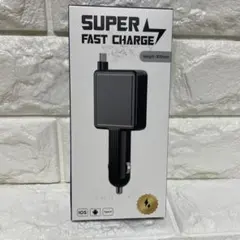 新品Type-Cケーブル付きの車載充電器。