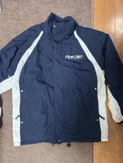 ネイビー/ホワイト フルジップジャケット