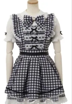 LIZLISA ギンガムツイードセットアップ ブラック