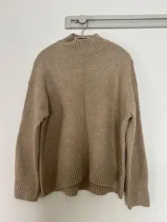 UNIQLO ユニクロ スフレヤーンモックネックセーター ベージュ L