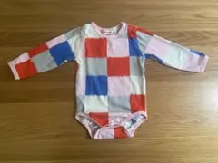 marimekko チェック柄　ロンパース　74cm 9Mのサムネイル