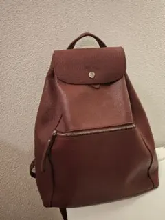 LONGCHAMP　ロンシャン　ルフローネ　バーガンディ レザー リュック