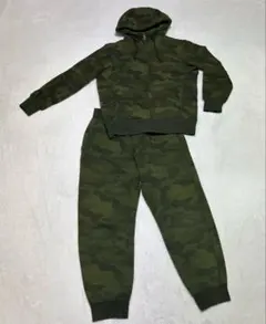 UNIQLO ボアスウェットフルジップパーカ パンツ 迷彩 カモフラ S セット