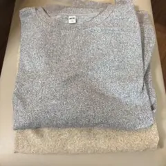 ソフトニットフリースクルーネックT 2色セット