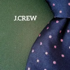 J.CREW ネイビー ピンクドット ネクタイ