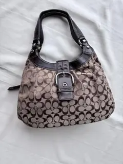 COACH ショルダーバッグ ソーホー シグネチャー キャンバス レザー