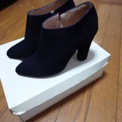 MARIANサイドジップレザーショートブーツ（ブラック35）