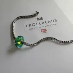【トロールビーズ 】チャーム シルバートレースグリーン ターコイズのサムネイル