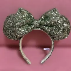 東京ディズニーリゾート ミニーマウス スパンコール カチューシャ 緑 グリーン