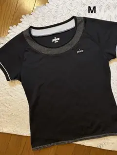 プリンス Princeレディーステニス 半袖Tシャツ ゲ-ムシャツWL7085黒