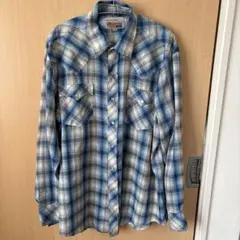 古着　ウエスタンシャツ オンブレチェック