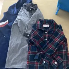 チェック柄長袖シャツ