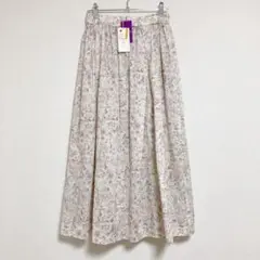 タグ付✨ かぐれ　リバティプリントスカート wild flower 白　花　Fのサムネイル