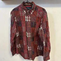 Ralph Lauren カスタムフィット 長袖シャツ レッド系チェック