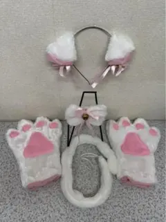 ネコ耳 コスプレ 4点セット　猫 セット 衣装  仮装
