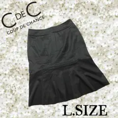 o97〚C de C COUP DE CHANCE〛 フレアスカート 黒 L寸のサムネイル