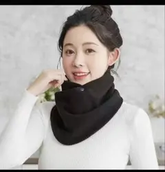 黒色フリースネックウォーマー