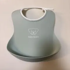【美品】BabyBjörn パウダーグリーン お食事エプロン