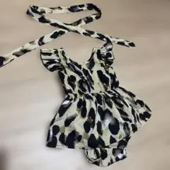 豹柄ロンパース9-12M(70〜80)
