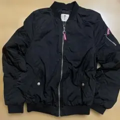 H&M ガールズ　ブルゾン　MA-1 ブラック US13-14Y （最終値下げ）