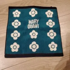 MARY QUANT 花柄ハンカチ ターコイズブルー