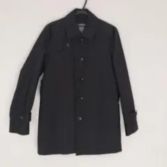 ブラック ステンカラーコート