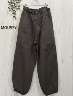 [美品] MOUSSY♪ダークブラウン ドローコード　カジュアルパンツ　サイズ2
