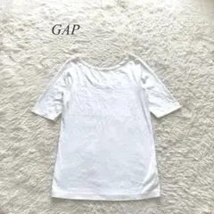 M5❤️専用❤️【ギャップ】バックオープンTシャツ　半袖　白　M 無地　ストレッチ