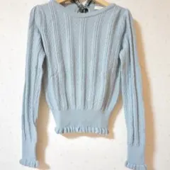 【earth music&ecology】透かし編みニット