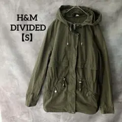 H&M DIVIDED【S】カーキ　モッズコート　ウエストドロスト仕様　ブルゾン