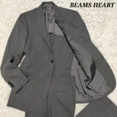 【美品】BEAMS HEART スーツ シルク シングル 段返り 背抜き グレーのサムネイル