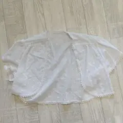 【USA製】SUNMARI FASHIONS ボレロ ホワイト 刺繍 半袖