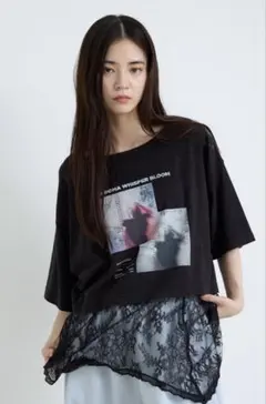 JEANASIS フォトコラージュ　ボートネック　TEE