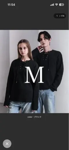 J*W様 CLELファンクショナリーレースアップロンT ブラック　M