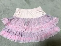 メゾピアノ　mezzo pianoフリルスカートキュロットピンク