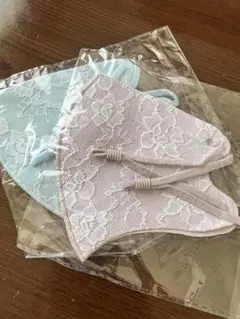 ハンドメイド　マスク　レース　花柄　３枚セット