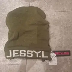 JESSY LOGAN ニット帽 カーキ