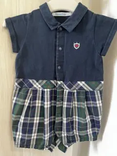 familiar ポロシャツスタイルロンパース 70