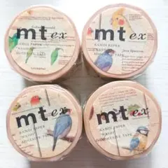 新品4個 mt マスキングテープ 図鑑 鳥 動物 文鳥 インコのサムネイル