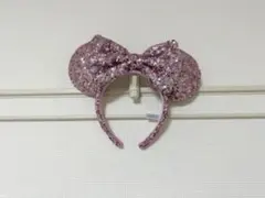 ミニー　カチューシャ　ピンク　スパンコール