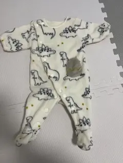 恐竜柄フリースロンパース 50-70センチ