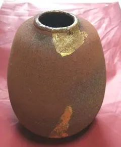 限定値下げ❕美品❕新品未使用❕九谷焼 北村隆 花瓶 一輪挿 灰釉 金彩 花器