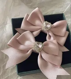 ピンク リボン ヘアアクセサリー 2個セット 量産型 地雷 コンカフェ