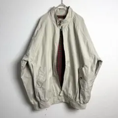 746 ORVIS ハリントンジャケット タータンチェック裏地 ベージュ 古着