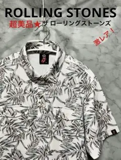 (出品終了間近)ROLLING STONESロゴ総柄開襟シャツ　アロハ ROLLING STONES FACE総柄開襟シャツ アロハ トップス