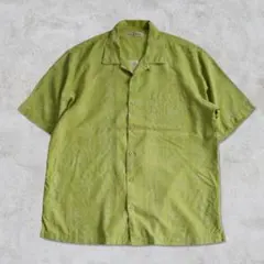 Tommy Bahama 半袖アロハシャツ ライムグリーン　90s　シルクのサムネイル