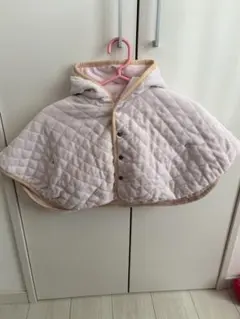 ラルフローレン　　薄いピンクのキルティングポンチョ